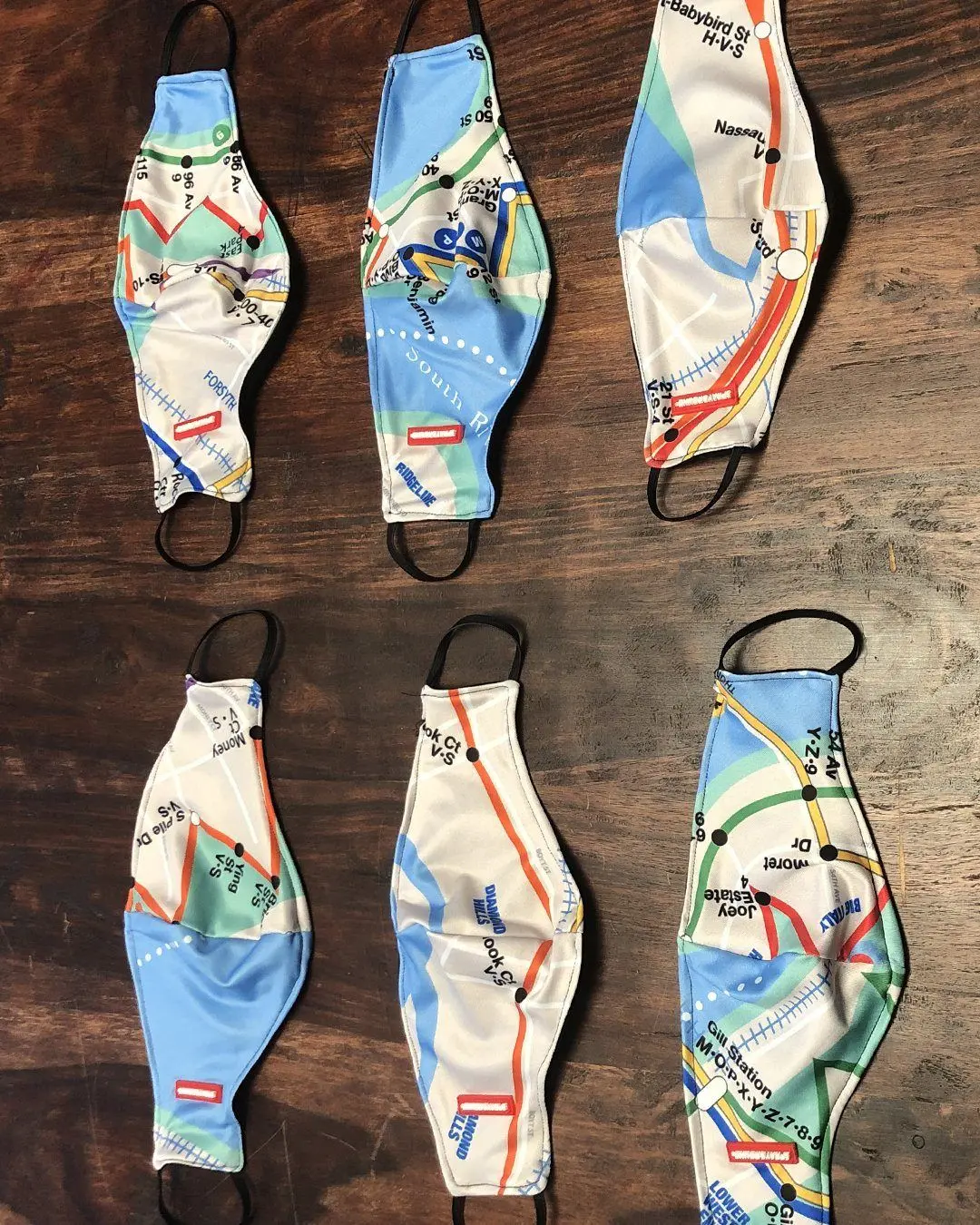 NYC SHARK MAP MASK (FORM-FITTING) - Image 6