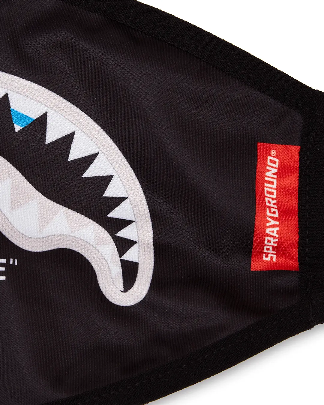 BITE ME SHARK (BLK) POLYESTER FACE MASK - Image 5