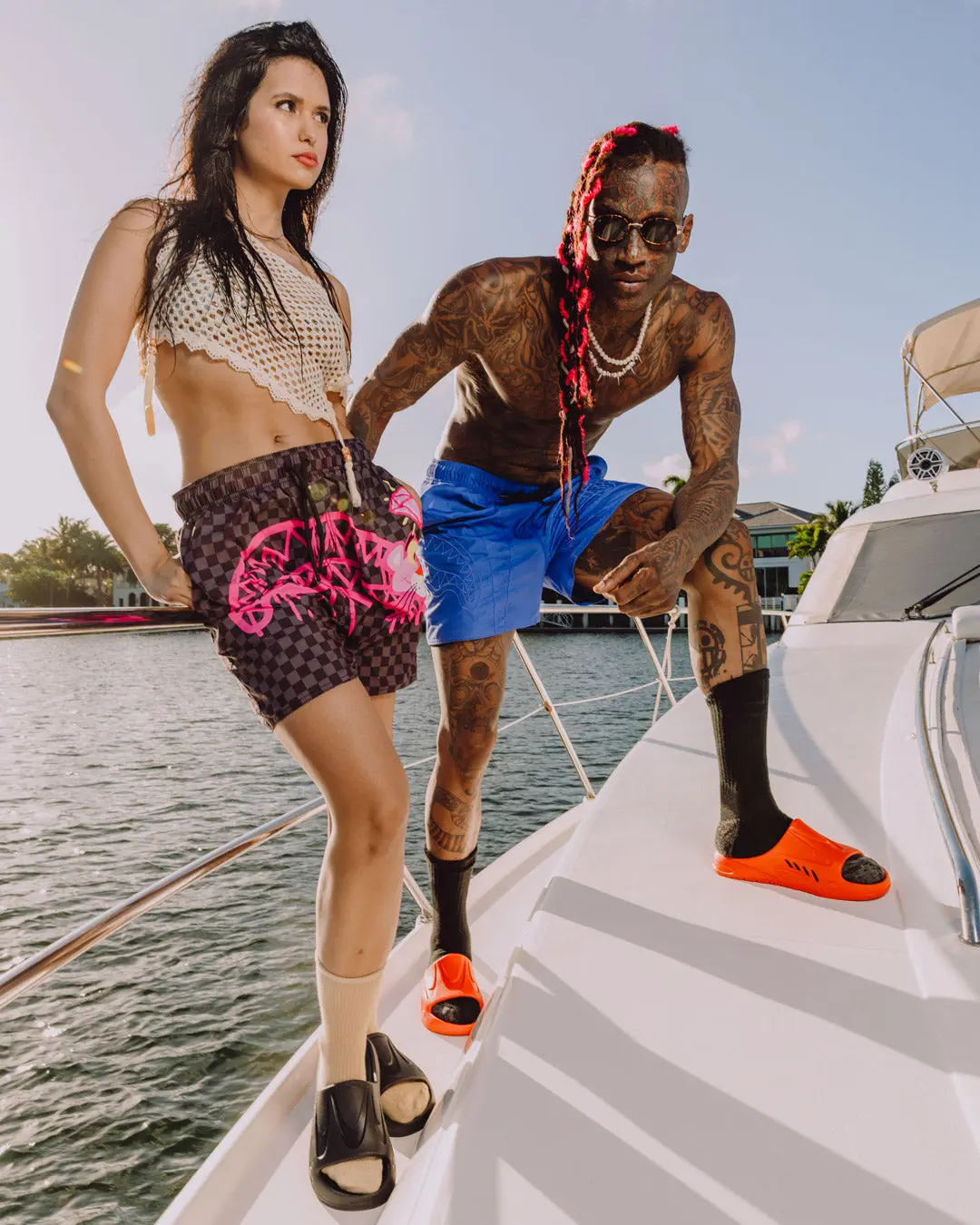 PINK PANTHER DIAMOND SHARK SWIM SHORTS - Image 8