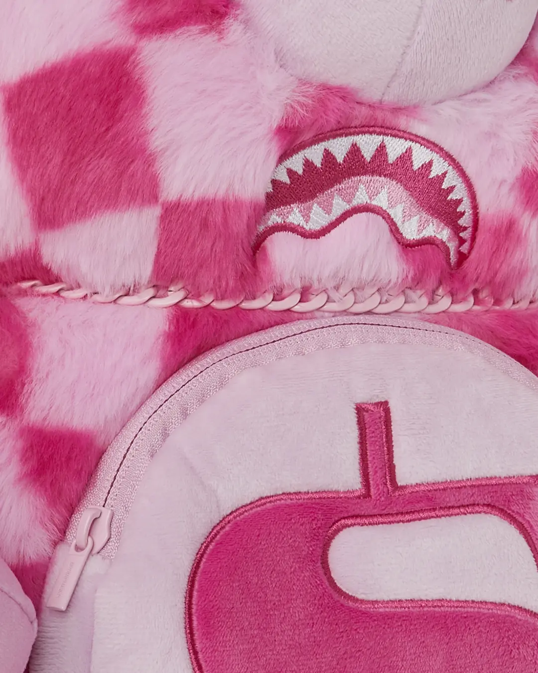 FURZILLA SHARK (PINK CHECK) MONEYBEAR BACKPACK - Image 9