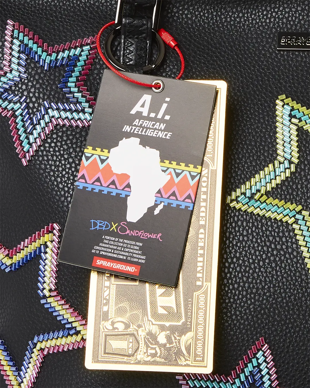 STAR RACER A.I.7 SANDFLOWER COLLAB BEADED TOTE - Image 14