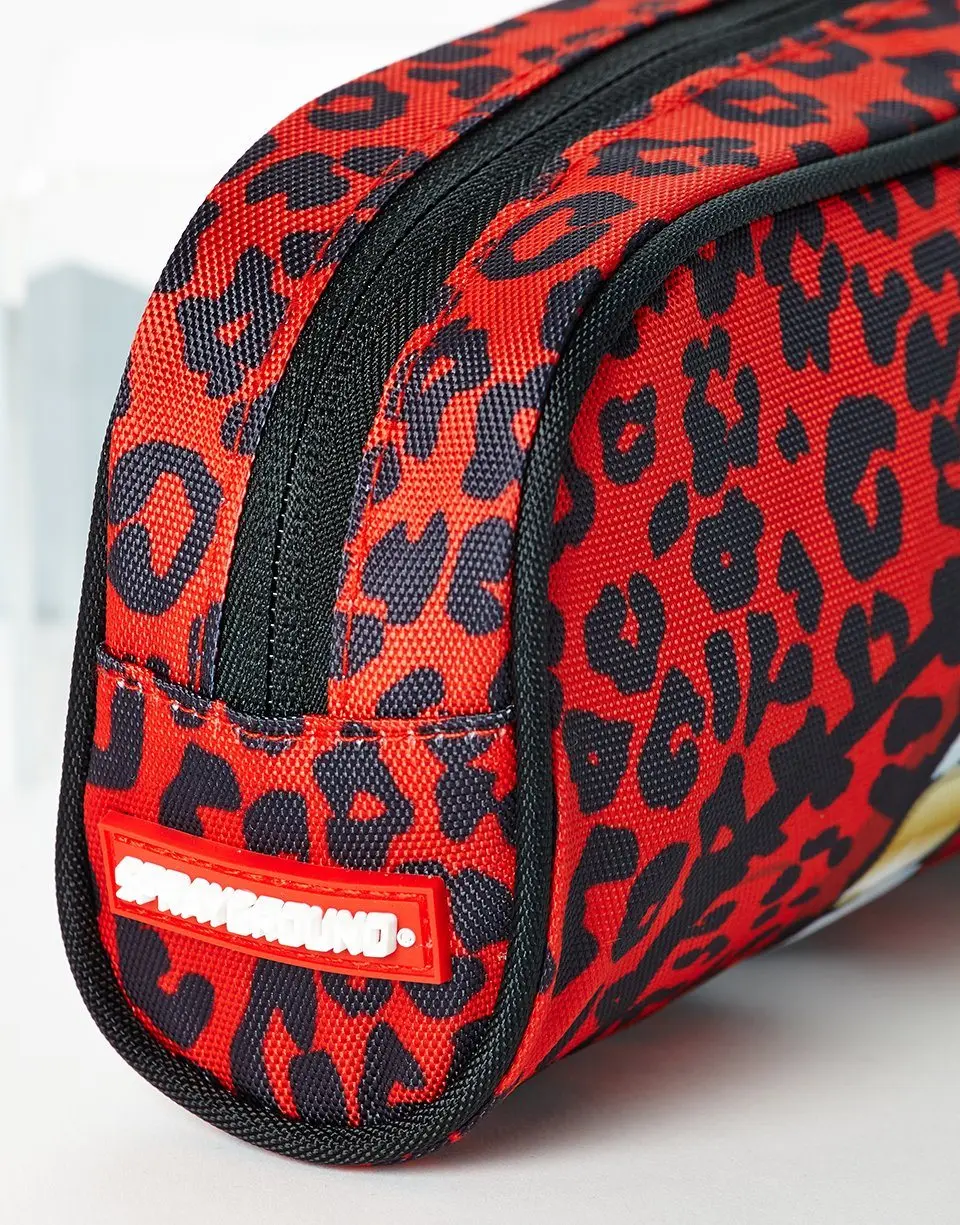 RED LEOPARD LIPS PENCIL CASE - Image 3