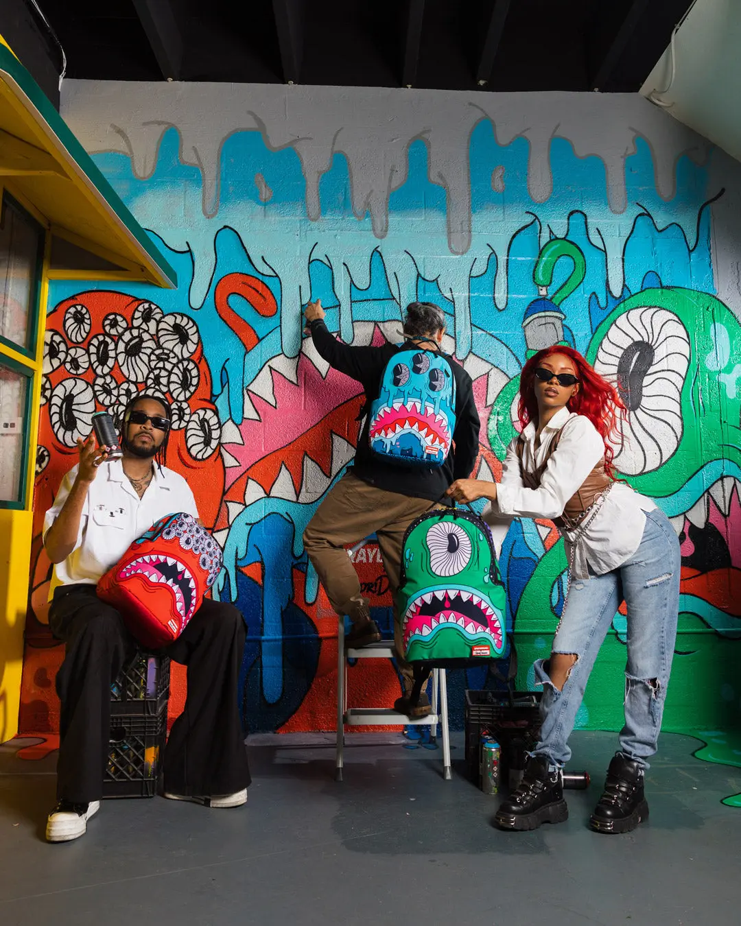 JORGE RODRIGUEZ THE ARTIST COLLAB DRIPS SHARKS BACKPACK - Image 10