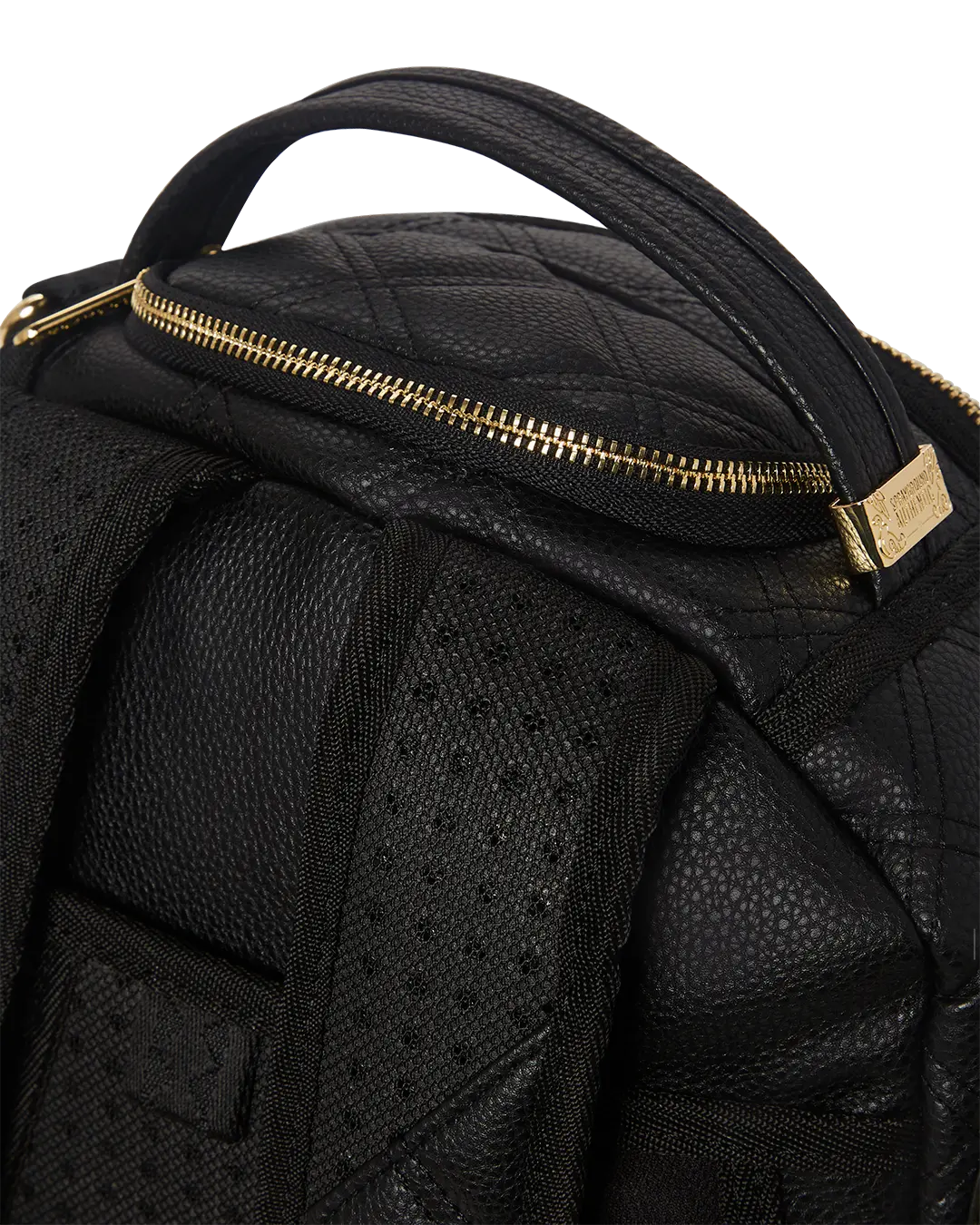 NOIR QUILT GOLD CHAIN SHARK BACKPACK (DLXV) - Image 12