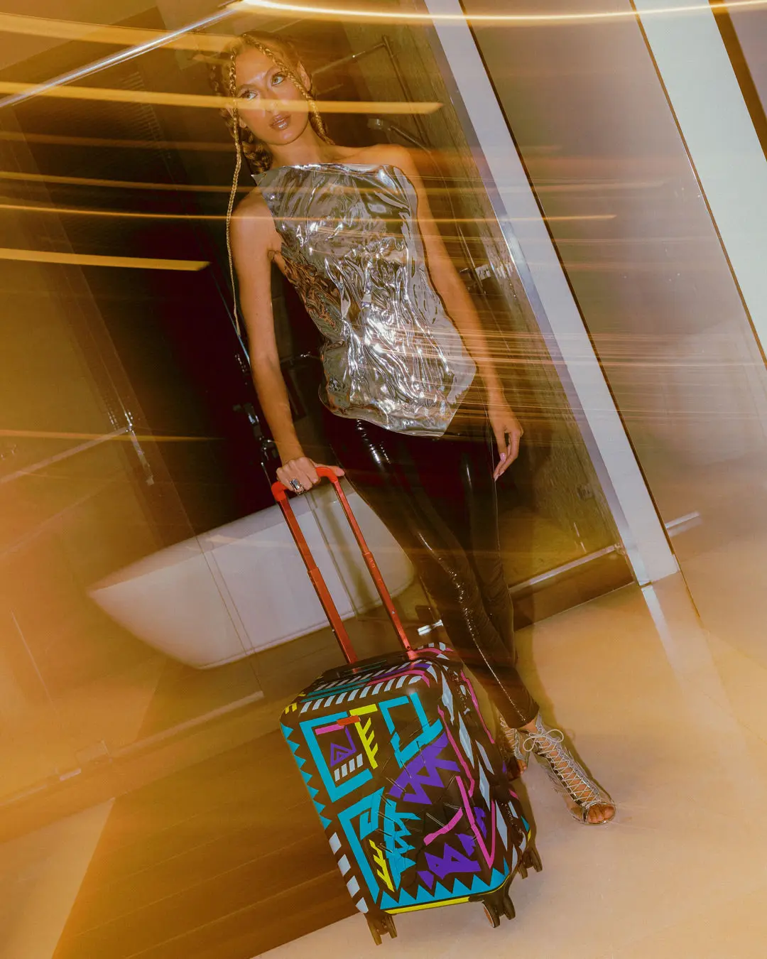 A.I. PATH TO THE FUTURE III HARDSHELL CARRY-ON LUGGAGE - SANDFLOWER COLLAB - Image 26