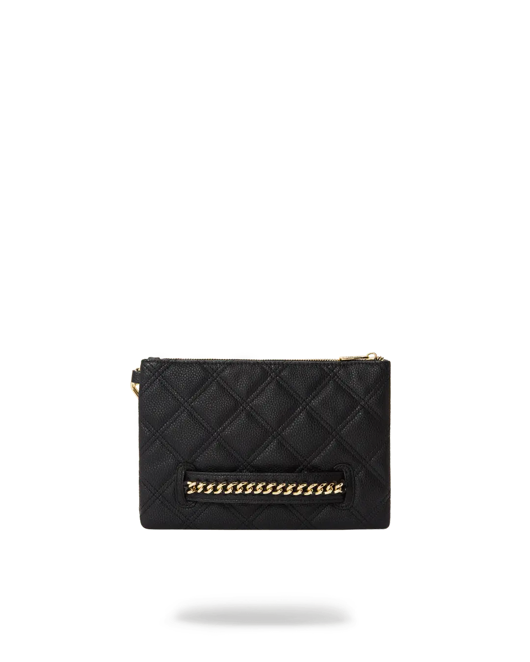 NOIR QUILT GOLD CHAIN SHARK CROSSOVER CLUTCH - Image 5