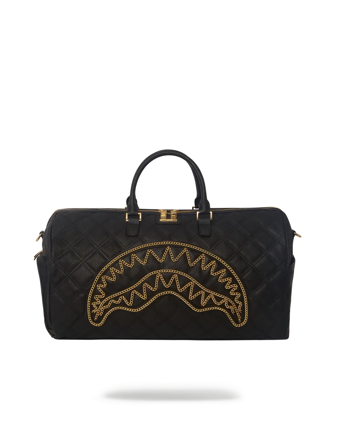NOIR QUILT GOLD CHAIN SHARK DUFFLE