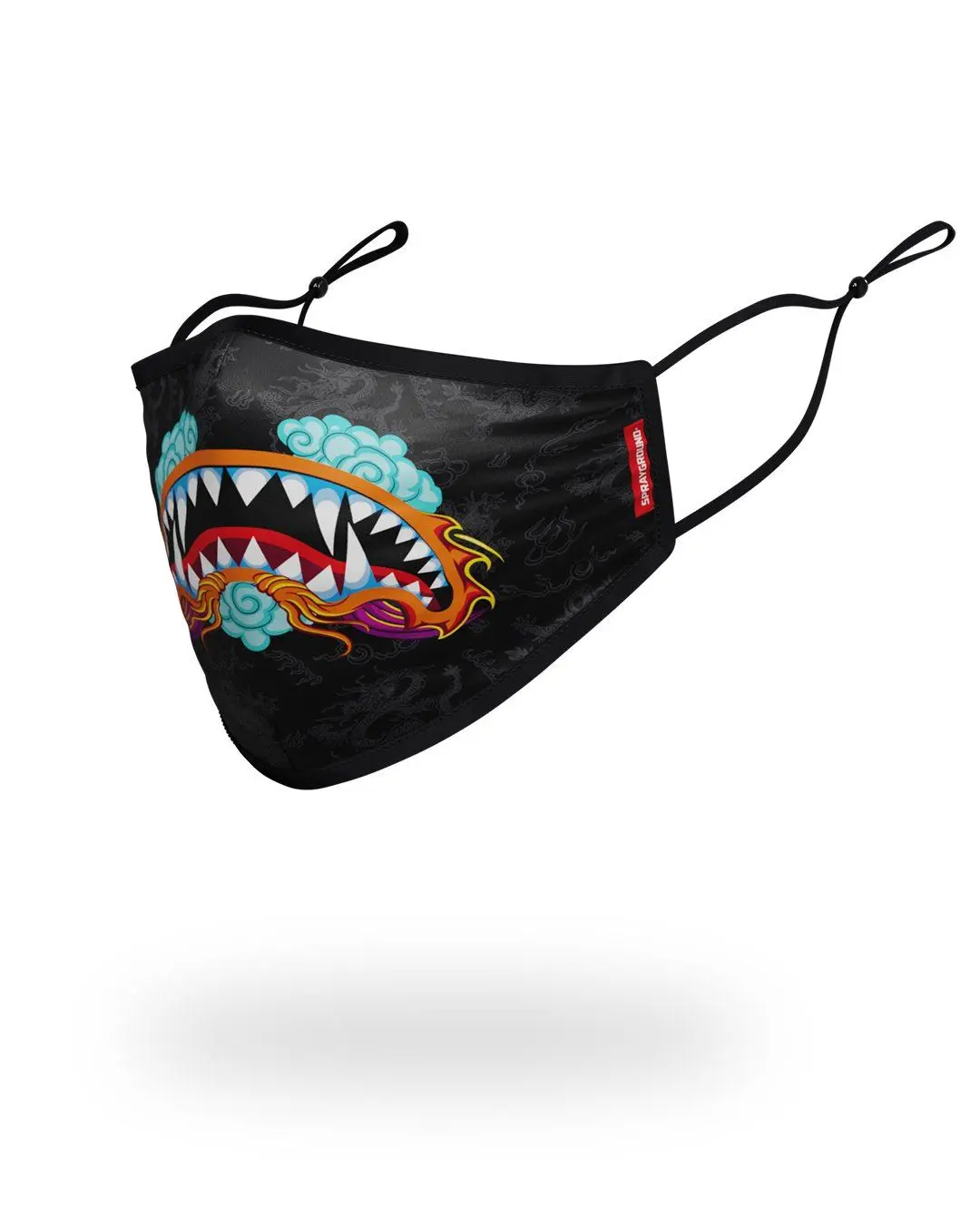 ADULT DRAGON SHARK FORM FITTING FACE MASK - Image 2