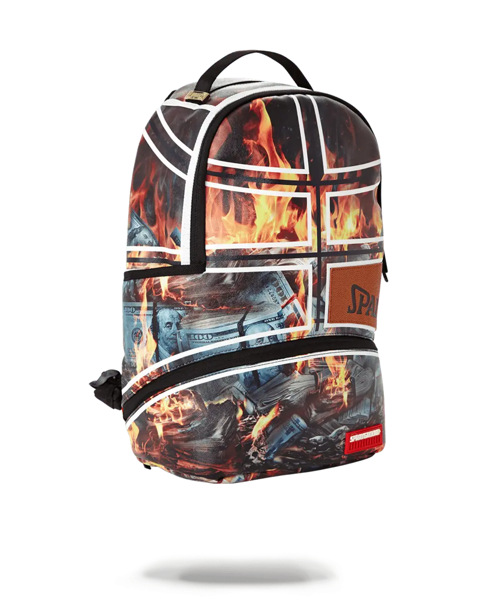 SPALDING X SPRAYGROUND FIRE MONEY BACKPACK - Image 3