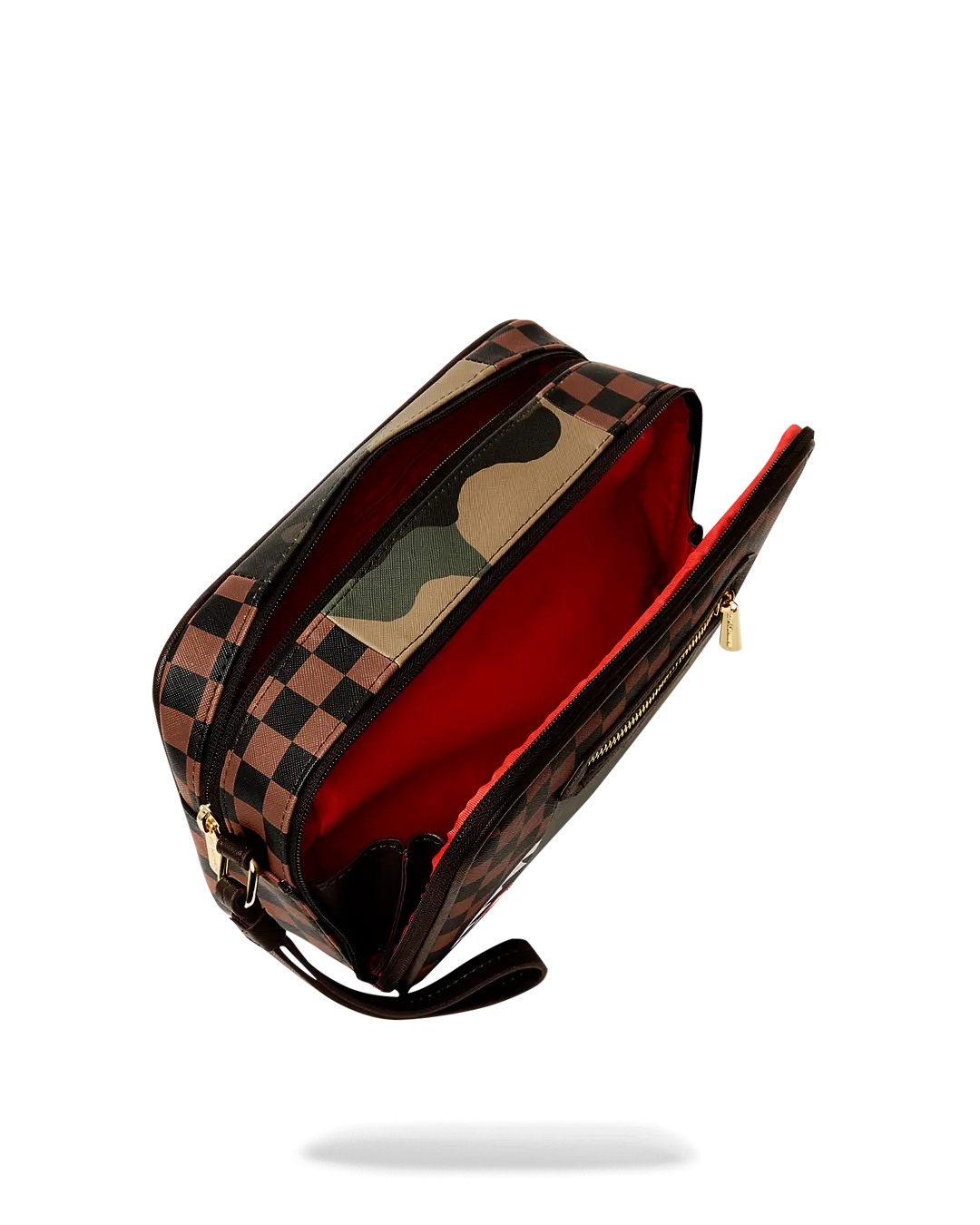 EXTERIOR GOLD ZIP POCKET SHARKS IN PARIS TOILETRY BRICKSIDE BAG - Image 4