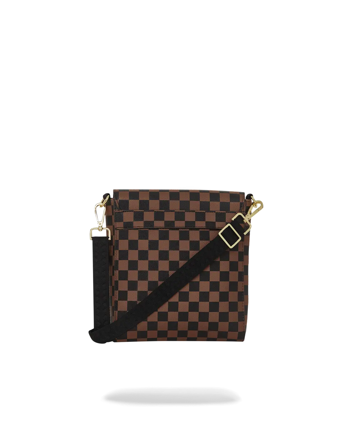 EXTERIOR GOLD ZIP POCKET SHARKS IN PARIS MESSENGER SLING BAG - Image 5