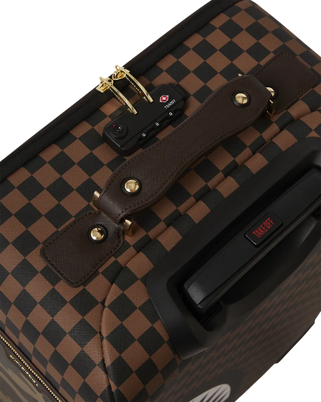EXTERIOR GOLD ZIP POCKET SHARKS IN PARIS JETSETTER CARRY-ON LUGGAGE - Image 12