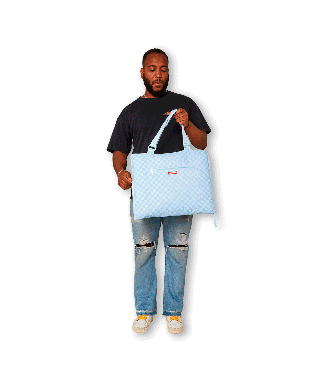 SHARK ISLAND PACKABLE BEACH MAT BLANKET WATER RESISTANT CONVERTIBLE TOTE - Image 2