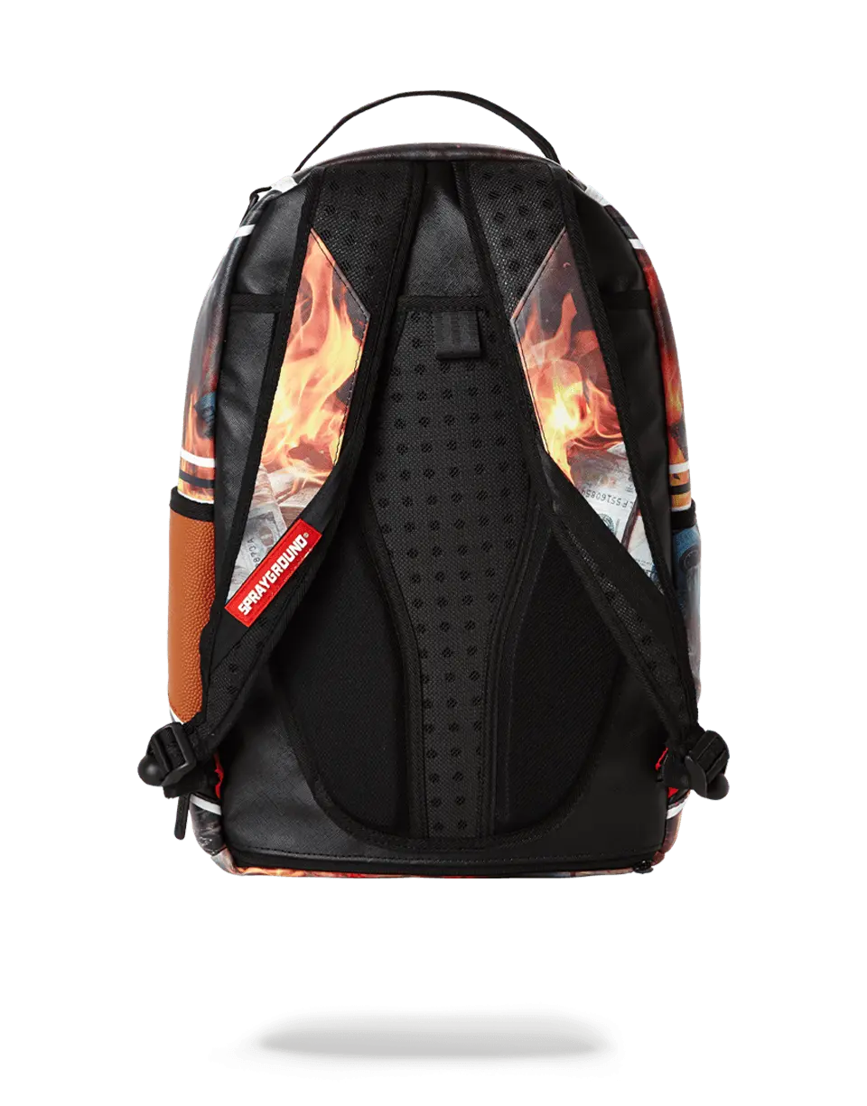 SPALDING X SPRAYGROUND FIRE MONEY BACKPACK - Image 4