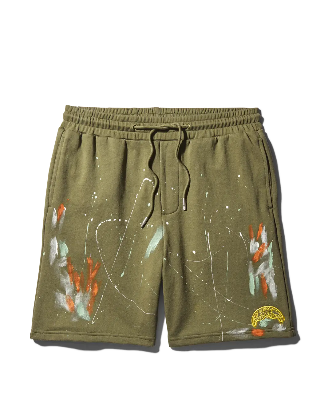 PAINT SPLAT KNIT SHORTS (GREEN)