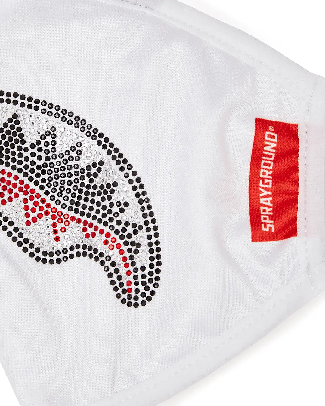 TRINITY DIAMOND SHARK (WHT) POLYESTER FACE MASK - Image 5