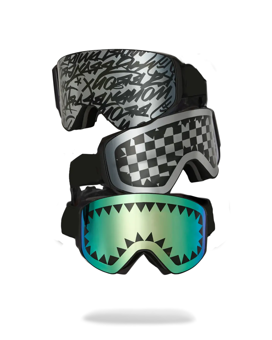 THE STREET MOUNTAIN SKI GOGGLES (INTERCHANGEABLE 3 LENSES)