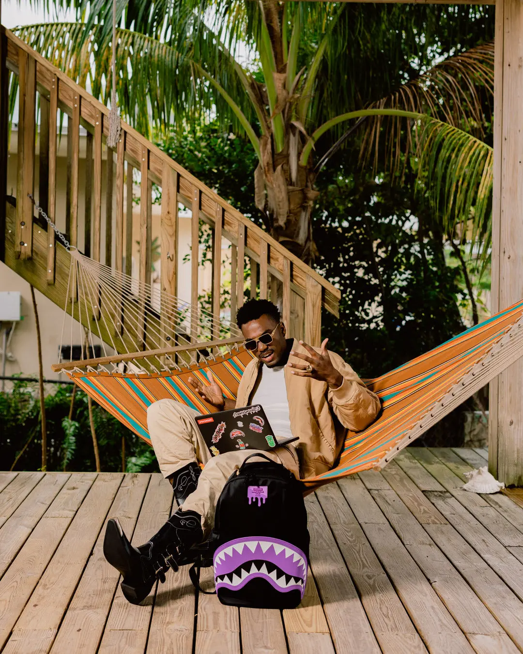 SHARK CENTRAL PASSPORT (PURPLE) BACKPACK - Image 6