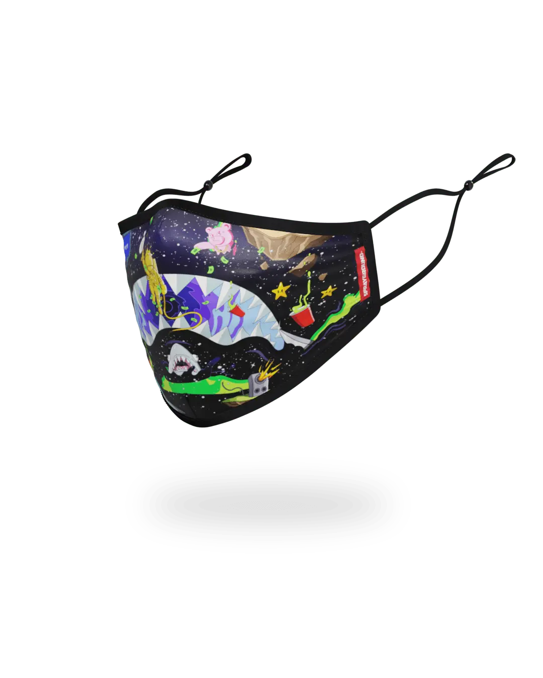 ADULT ASTRO PARTY FORM-FITTING FACE MASK - Image 2