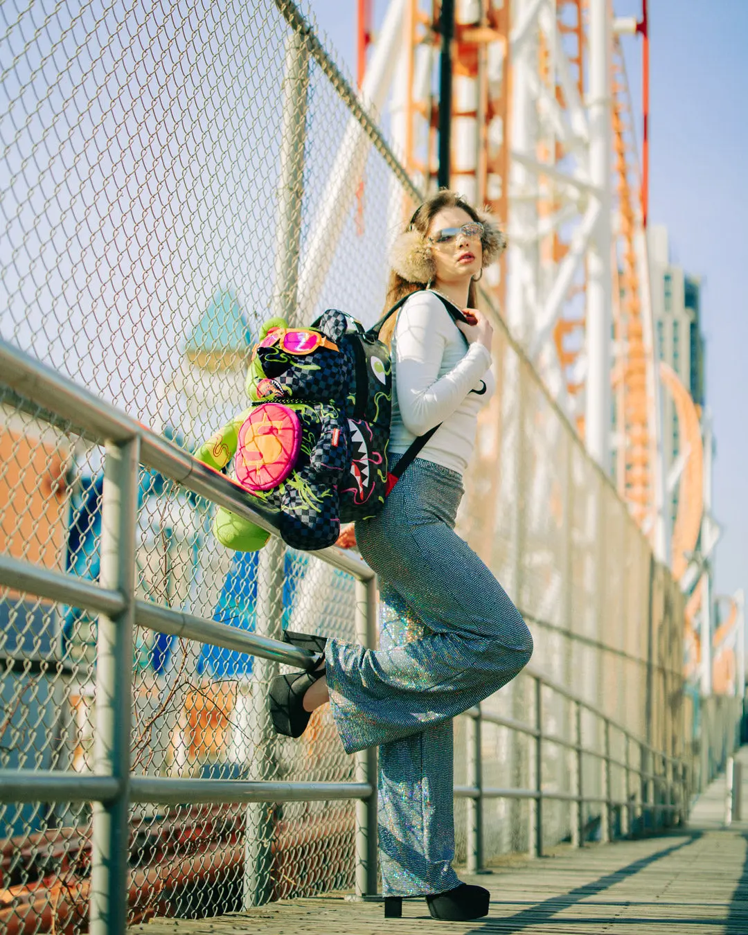 SLIME DIME MONEYBEAR TEDDYBEAR ON BACKPACK - Image 4