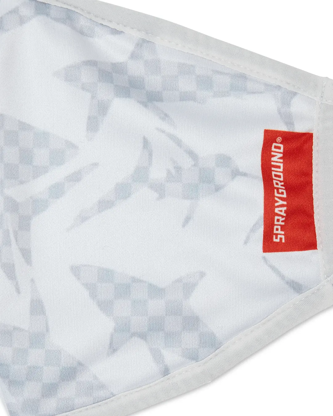 SHARK CHECK (WHITE) FACE MASK - Image 5