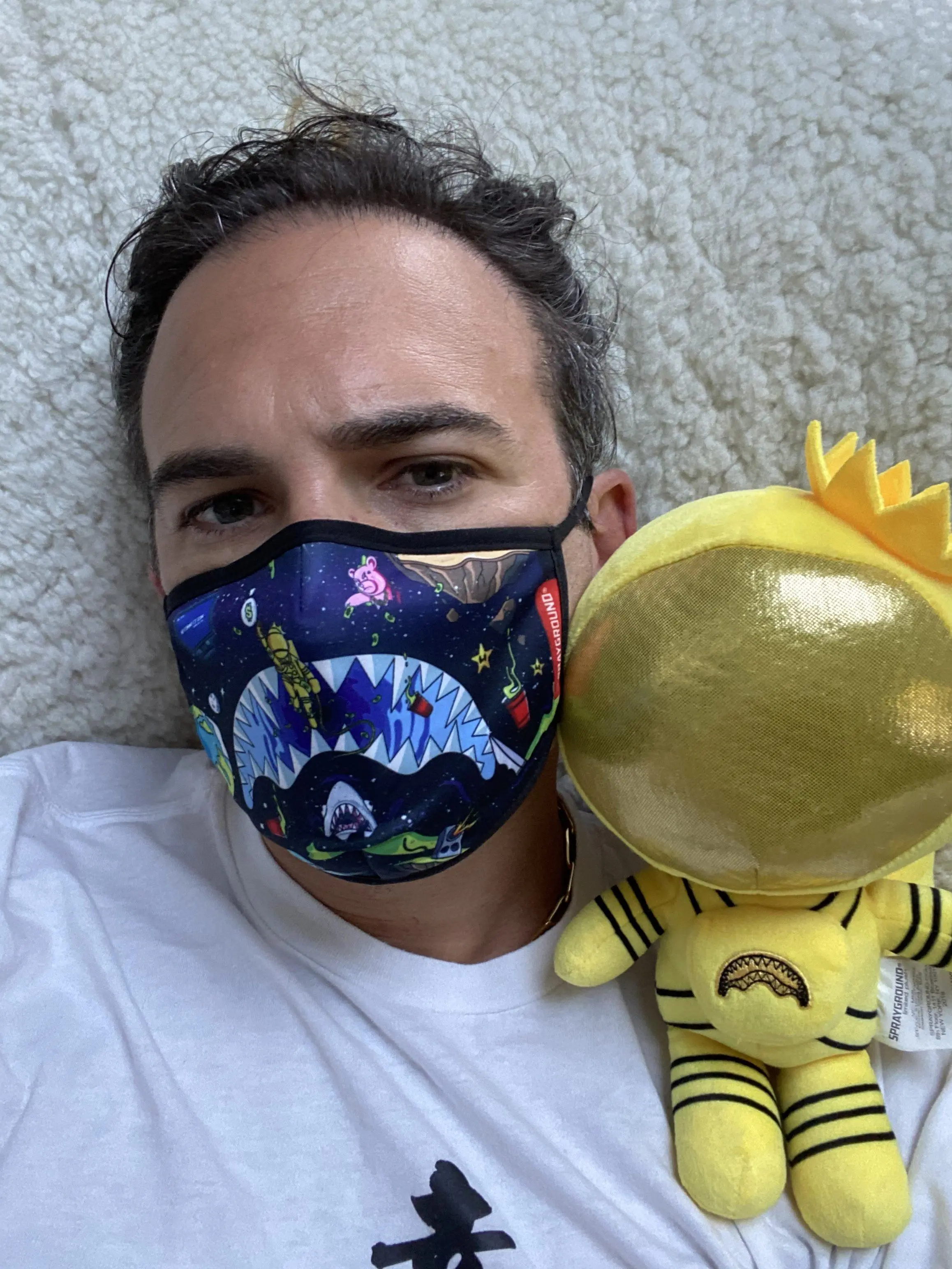 ADULT ASTRO PARTY FORM-FITTING FACE MASK - Image 3