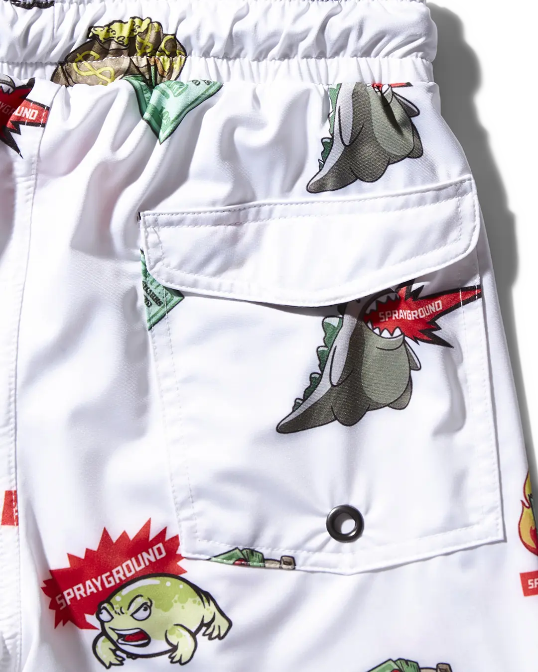 KIDS PATCH ALL-IN SWIM TRUNKS (WHITE) - Image 3