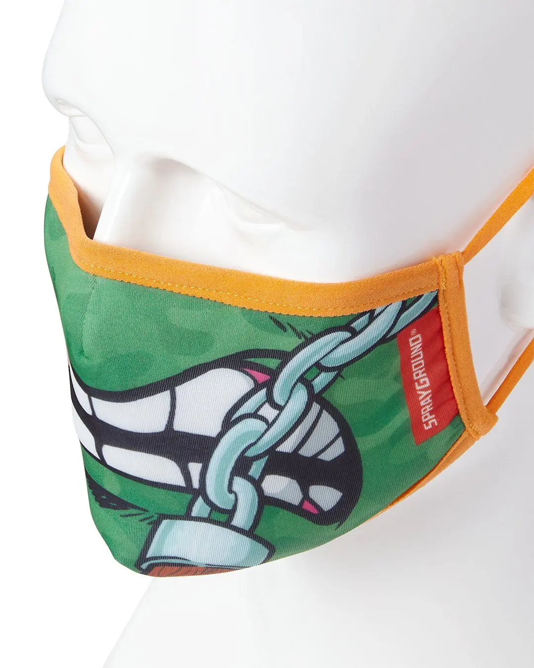 ADULT TMNT: MICHELANGELO SHARK FORM FITTING FACE-COVERING - Image 3