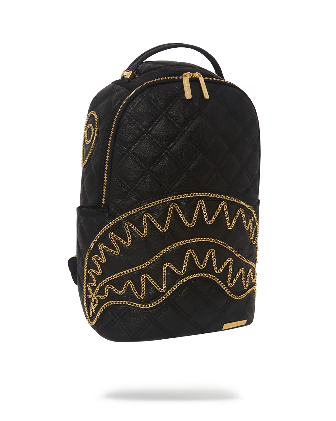 NOIR QUILT GOLD CHAIN SHARK BACKPACK (DLXV) - Image 7