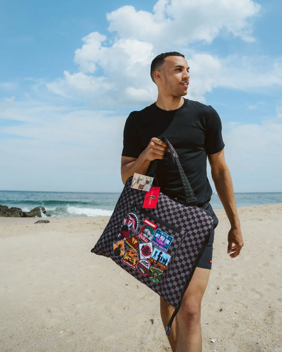 GLOBAL MOGUL UNLIMITED MILES PACKABLE BEACH MAT BLANKET WATER RESISTANT CONVERTIBLE TOTE - Image 9