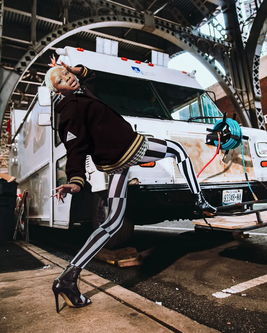A.I.9 AFRICAN INTELLIGENCE GUILDED LEOPARD - SANDFLOWER COLLAB VARSITY JACKET - Image 9