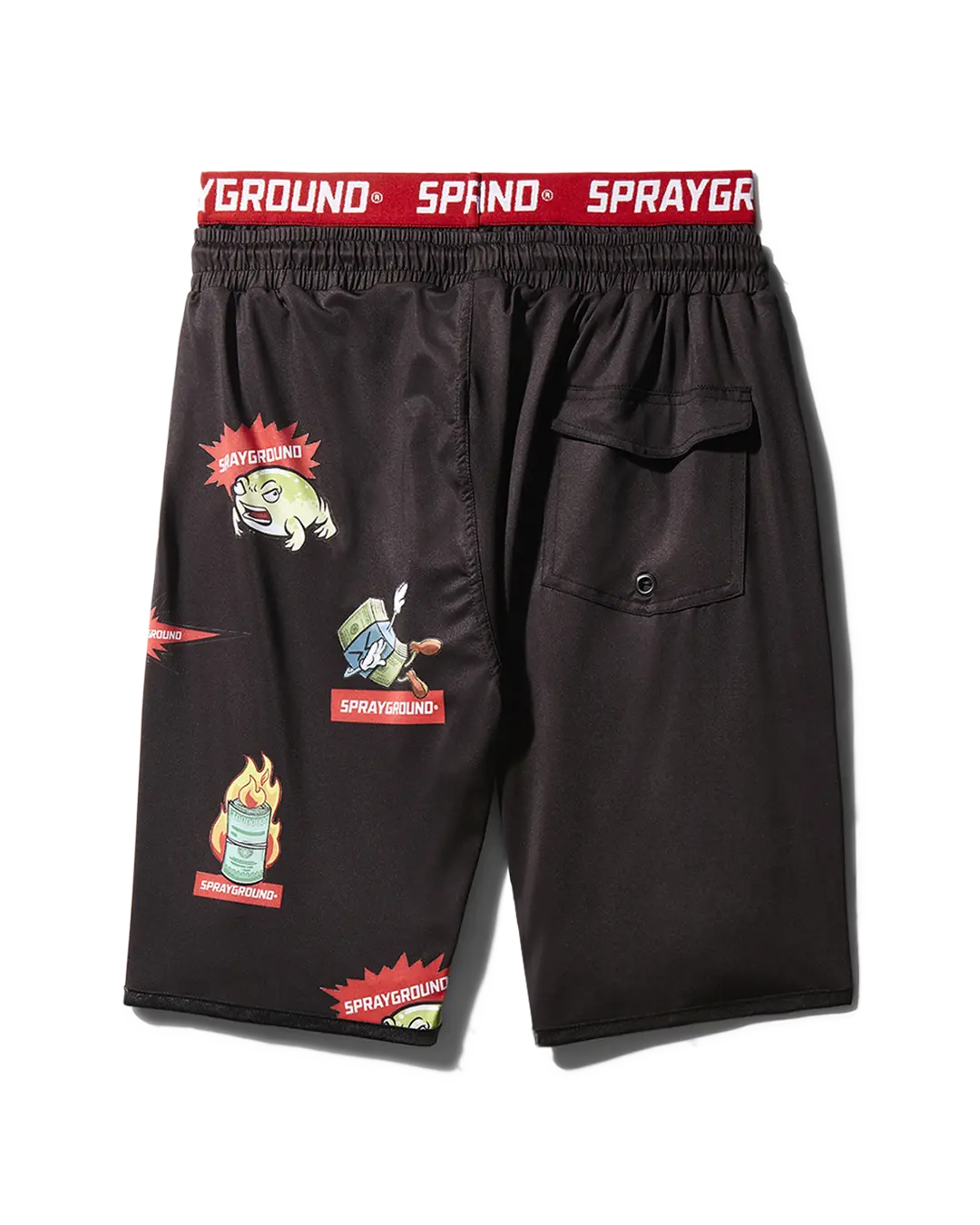 PATCH ALL-IN CORTO SWIM TRUNKS (BLACK) - Image 2