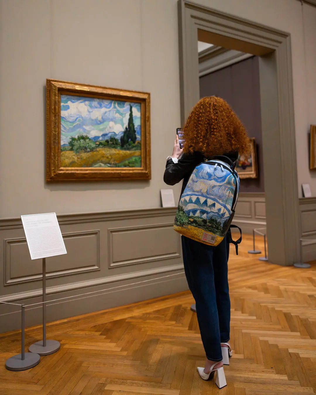 THE MET VAN GOGH WHEAT FIELD WITH CYPRESSES BACKPACK - Image 10
