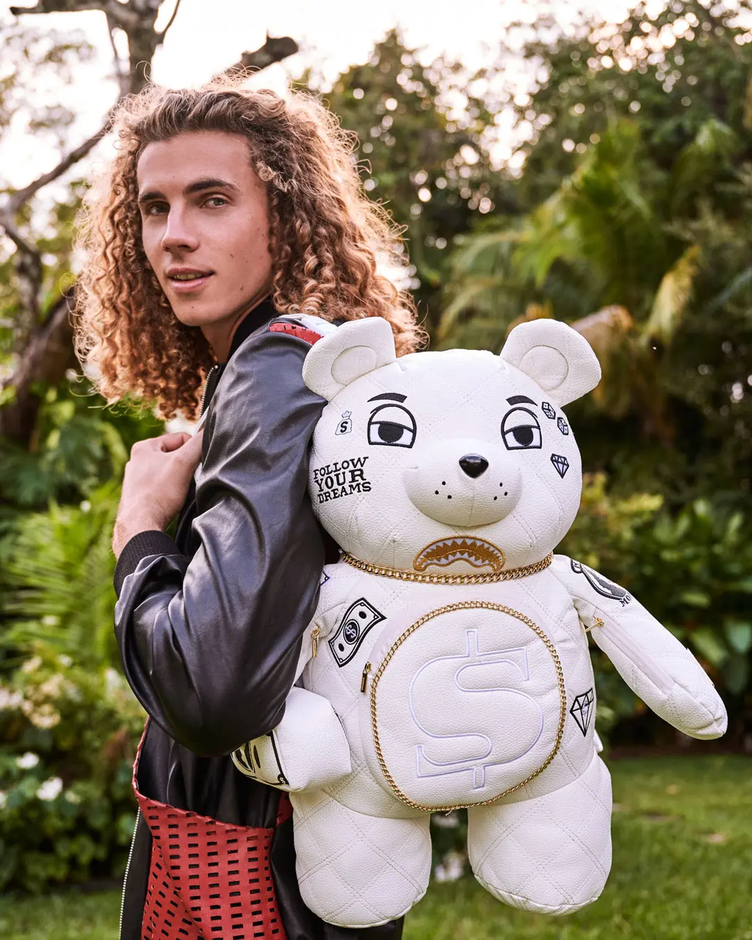 RIVIERA LE BLANC GOLD CHAIN MONEYBEAR TEDDYBEAR BACKPACK - Image 2